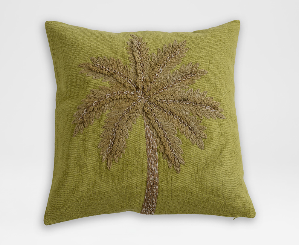 Isla Cushion Cover 52X52CM ~Green/Cream