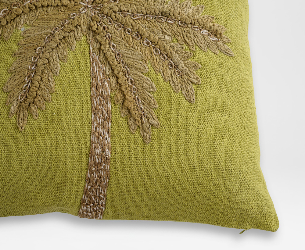 Isla Cushion Cover 52X52CM ~Green/Cream