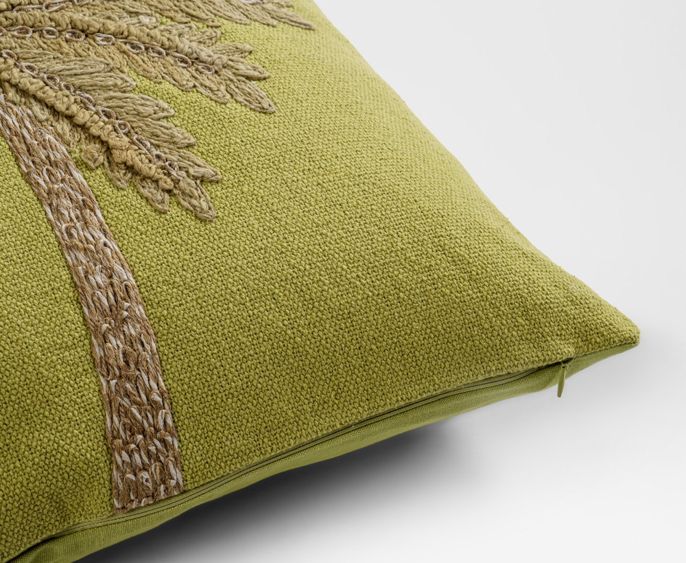 Isla Cushion Cover 52X52CM ~Green/Cream