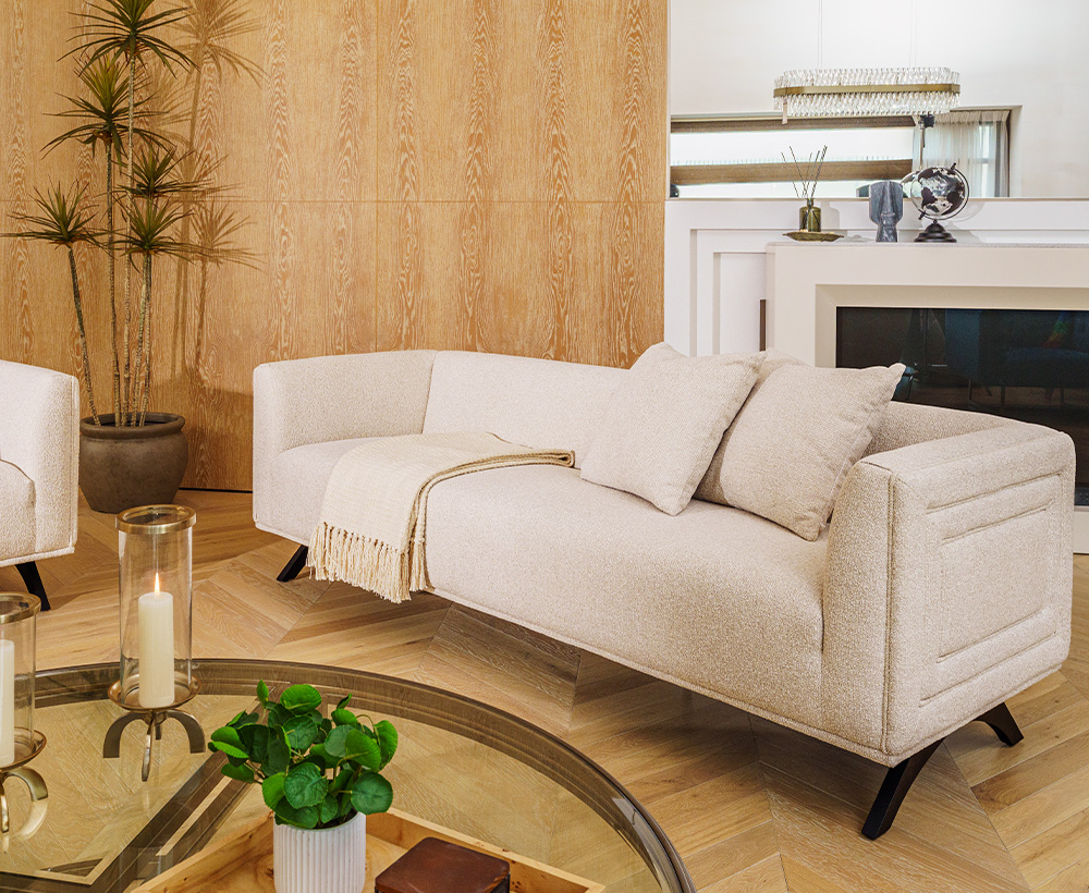 Shadow 3 seater Sofa ivory