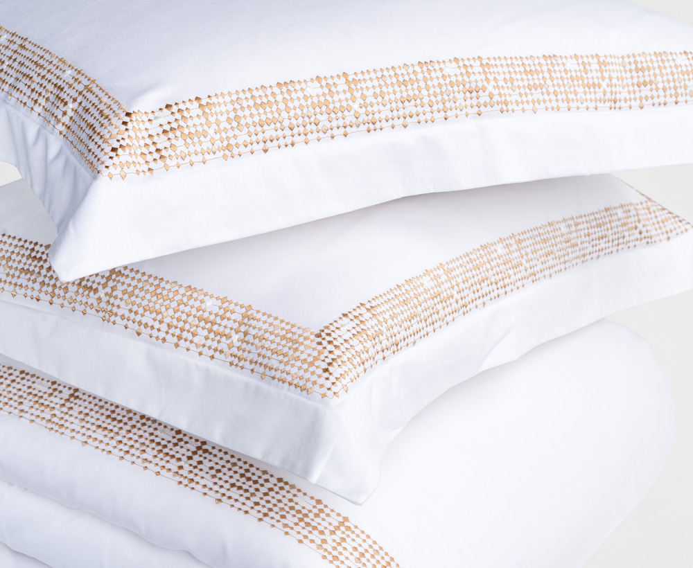 S/6 Duvet Cover Ivie WH GD 260X240