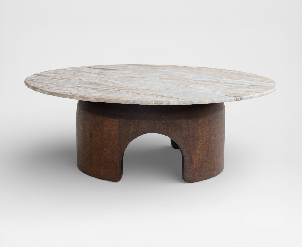 Twizel Pink Morachana Marble Top Coffee Table