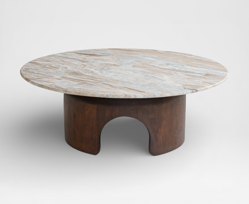 Twizel Pink Morachana Marble Top Coffee Table