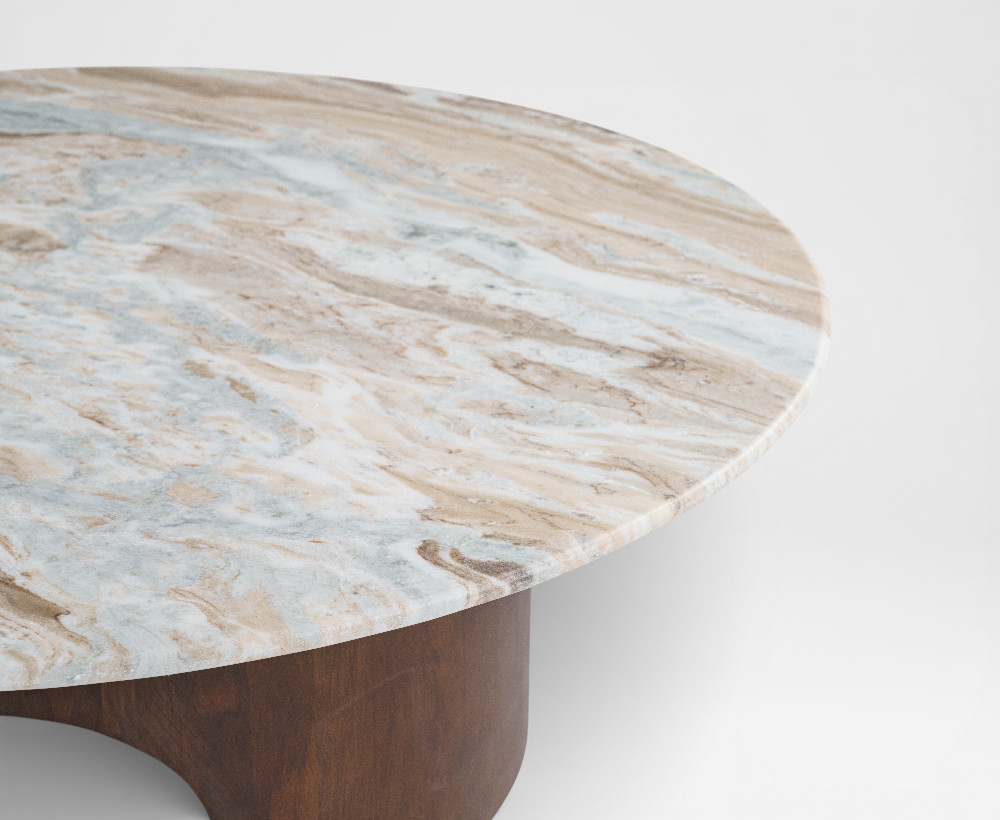Twizel Pink Morachana Marble Top Coffee Table