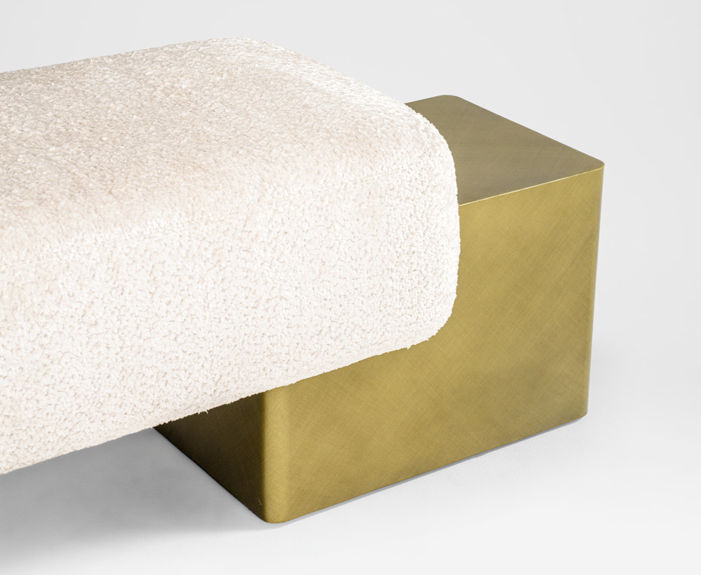 Roscoe Textured Velvet bench