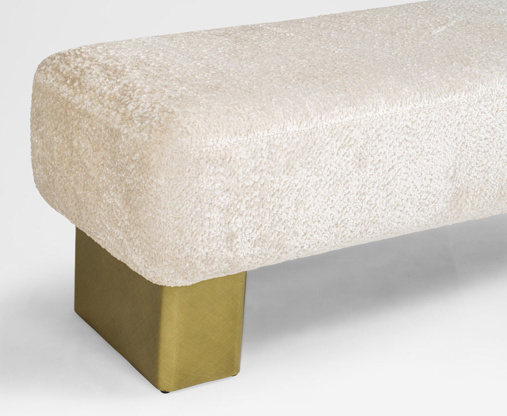 Roscoe Textured Velvet bench