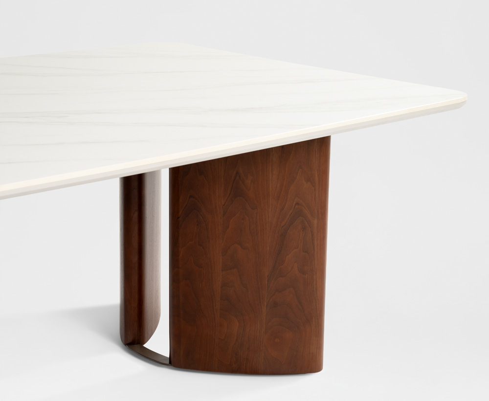 Drew 6 Seater Sintered stone White dining table