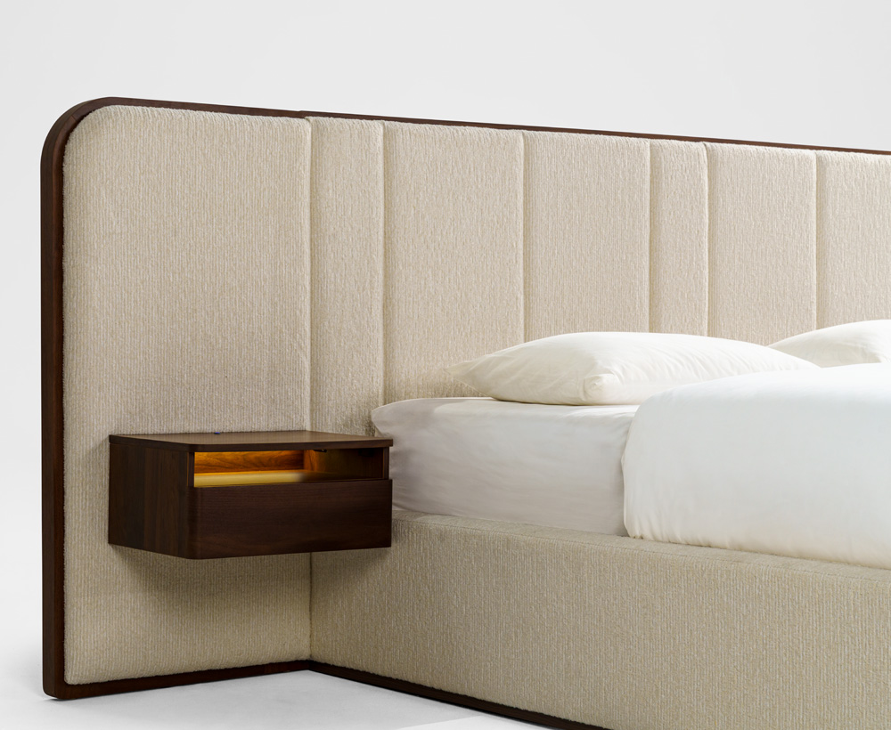 Adora King bed Ivory with Nightstand
