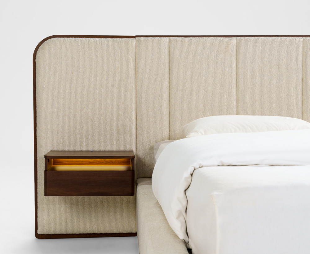 Adora King bed Ivory with Nightstand