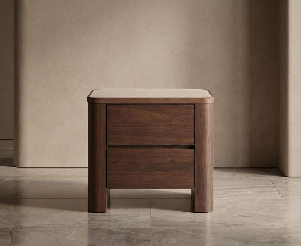 Doone nightstand with 2 drawers