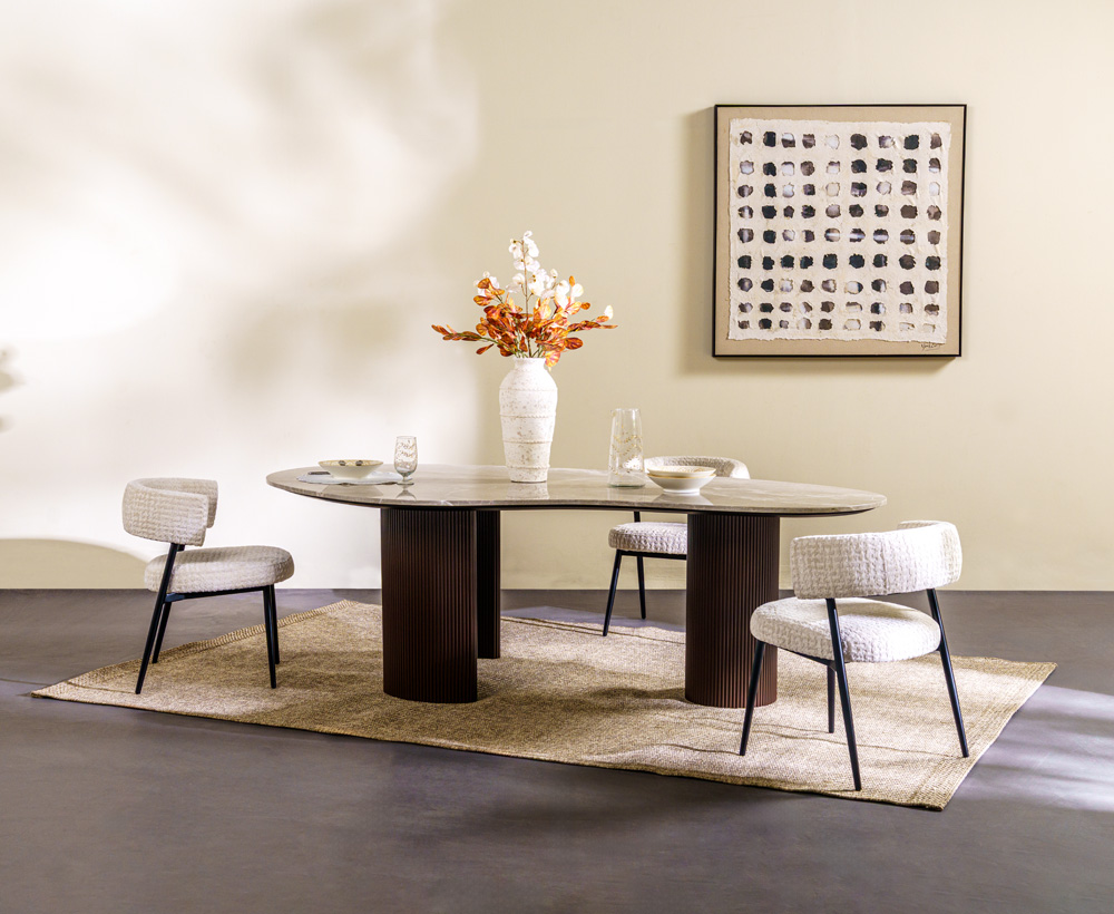 Farlay 6str dining table 220x120x68 grey
