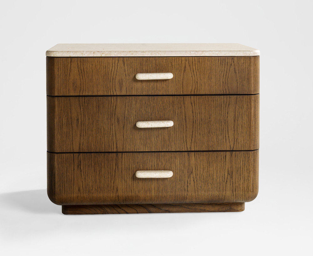 Blanes nightstand with three drawers