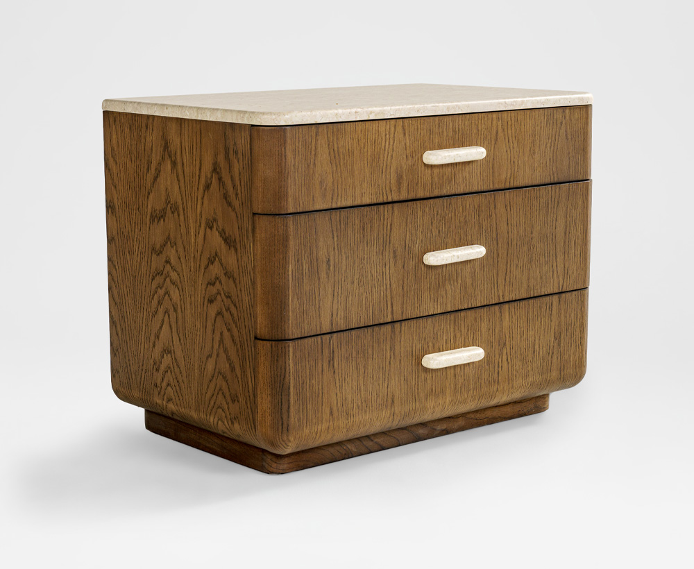Blanes nightstand with three drawers