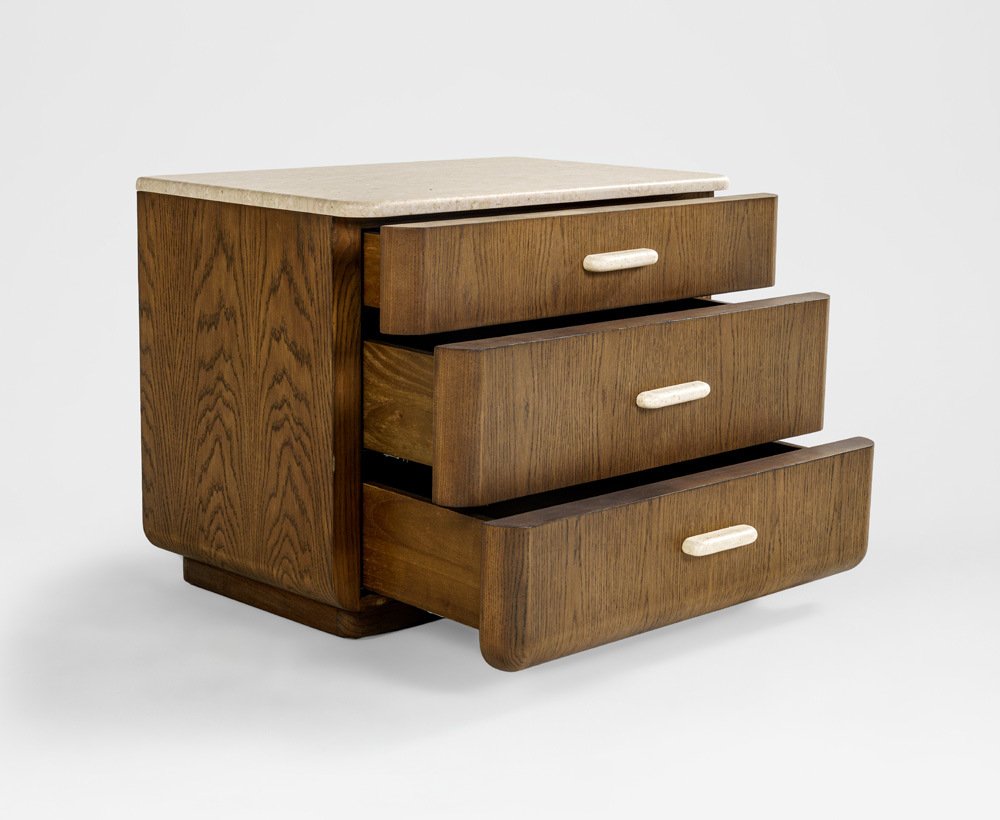 Blanes nightstand with three drawers