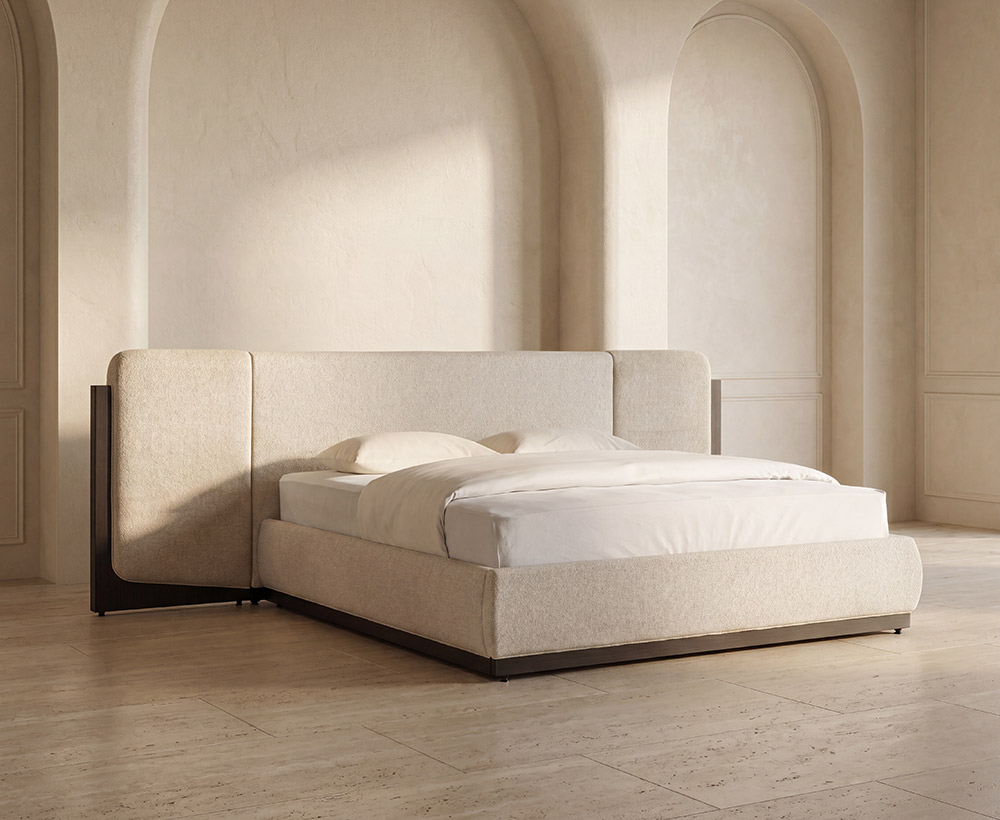 Samantha King bed beige - 180x200 CM