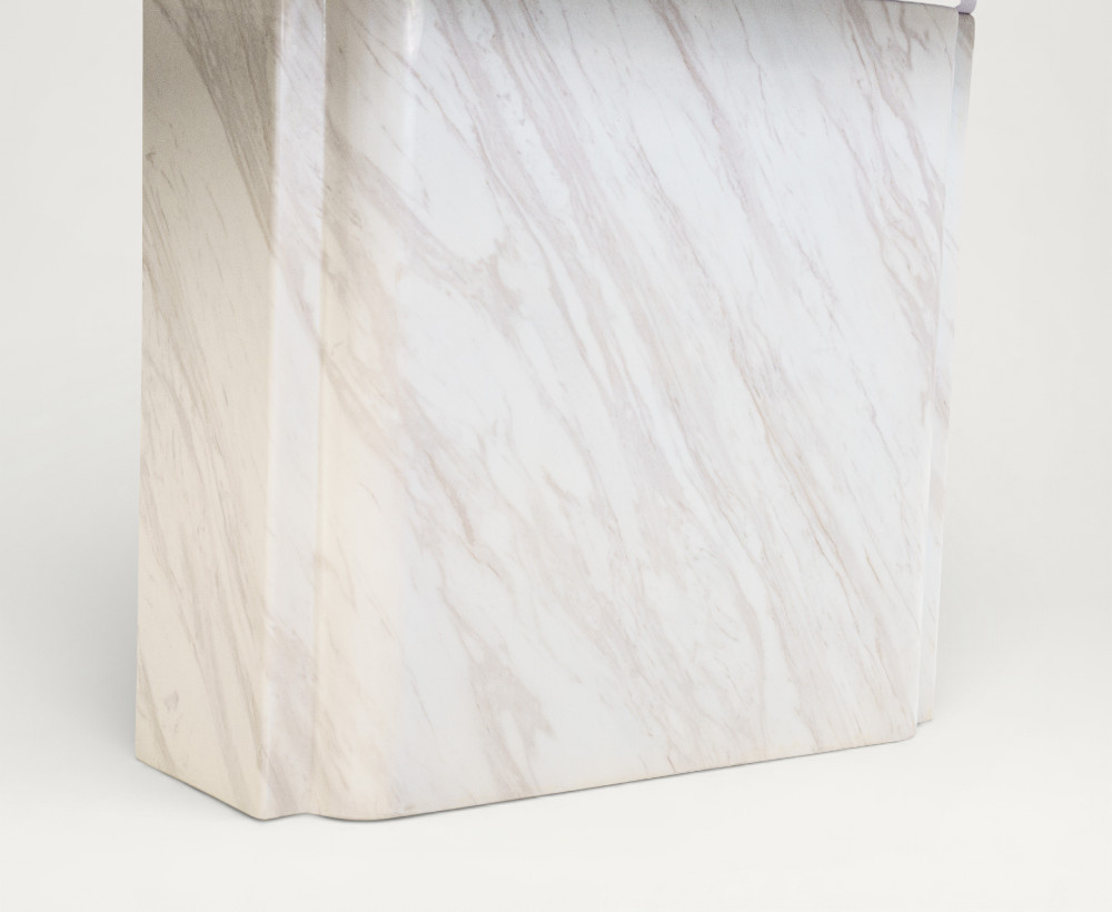 Soleir 6 seater faux marble top dining table