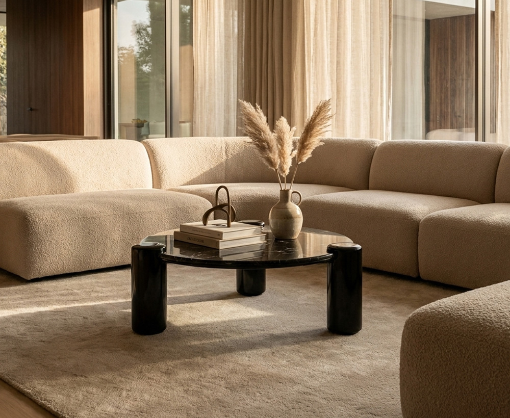 Destiny marble top coffee table
