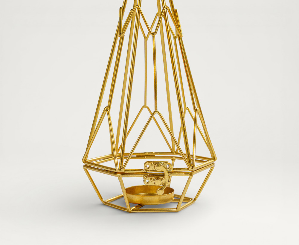 Miya Iron Candleholder - 14.5X12.5X35 CM