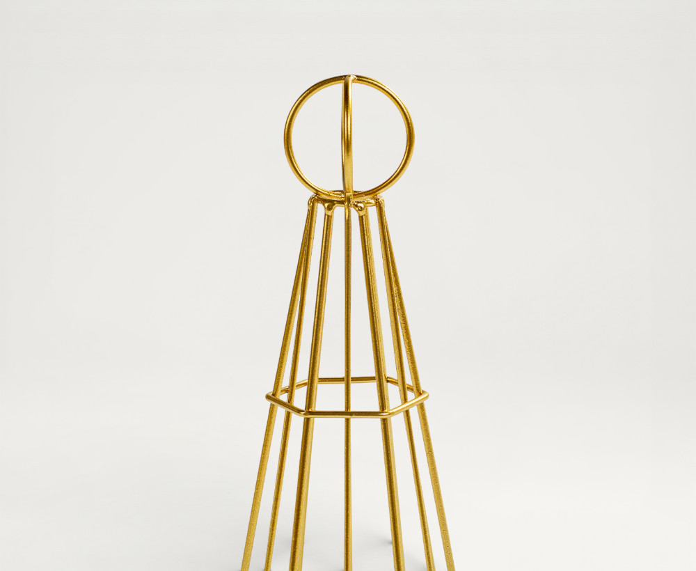 Miya Iron Candleholder - 18X15.5X48 CM