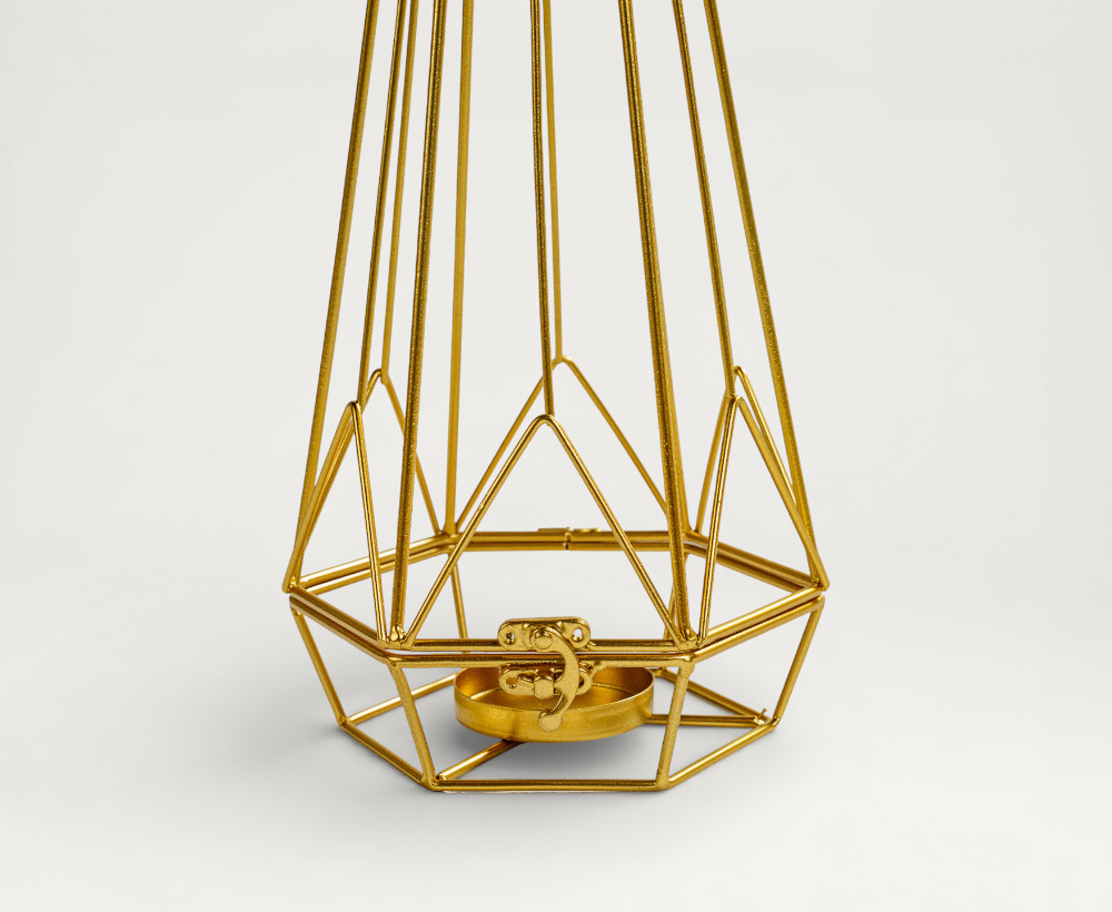 Miya Iron Candleholder - 18X15.5X48 CM