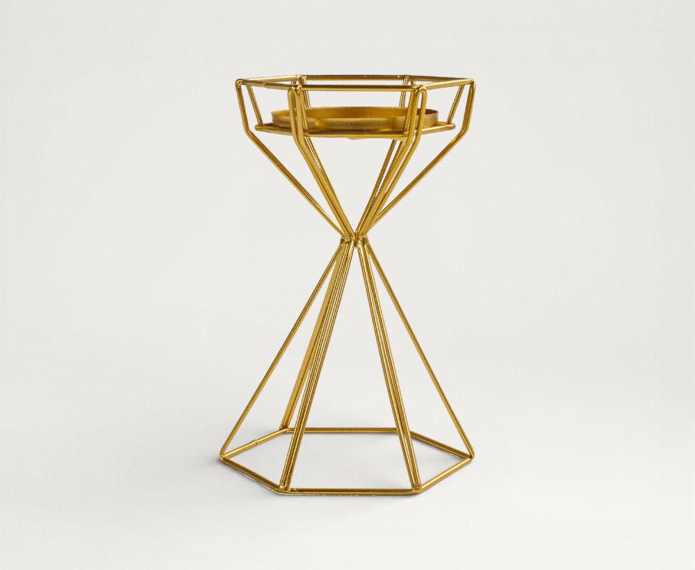 Rovie Iron Candleholder - 14.5X12.5X21 CM
