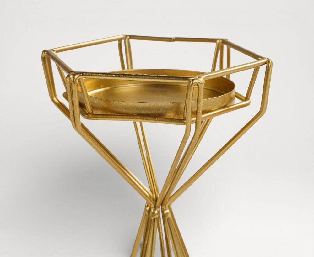 Rovie Iron Candleholder - 14.5X12.5X30 CM