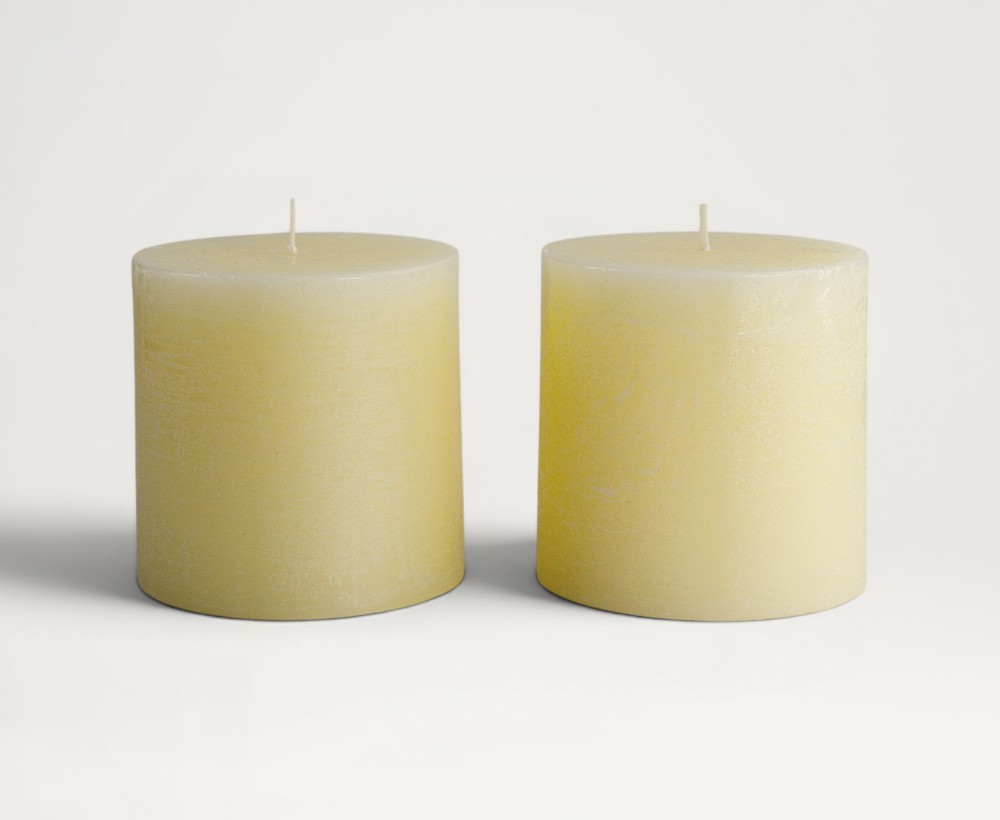Pillar Candle Set of 2 - 10X10 CM