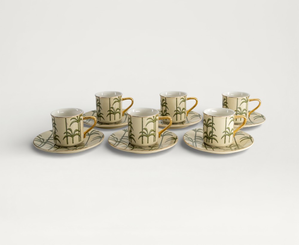 Palma Coffee Cup & Saucer - Set of 6 x 90 ml