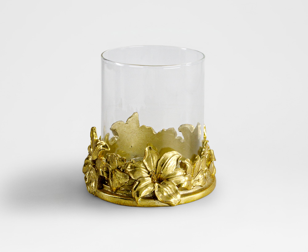 Petalz Polyresin Candleholder - 13.7X12.6 CM
