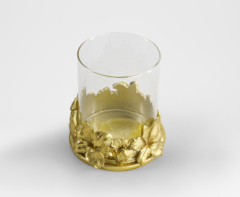 Petalz Polyresin Candleholder - 13.7X12.6 CM