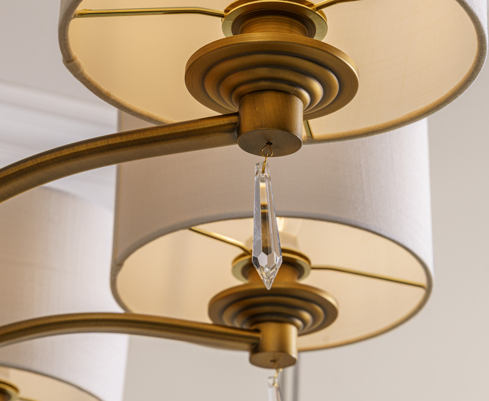 Hahn E14 8-lights Linen Chandelier