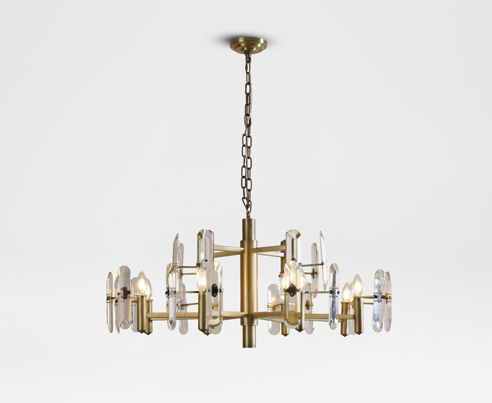 Lava E14 12-lights Crystal Chandelier