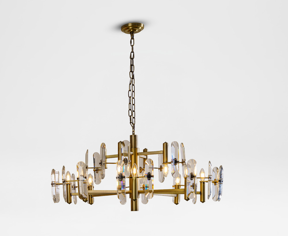 Lava E14 12-lights Crystal Chandelier