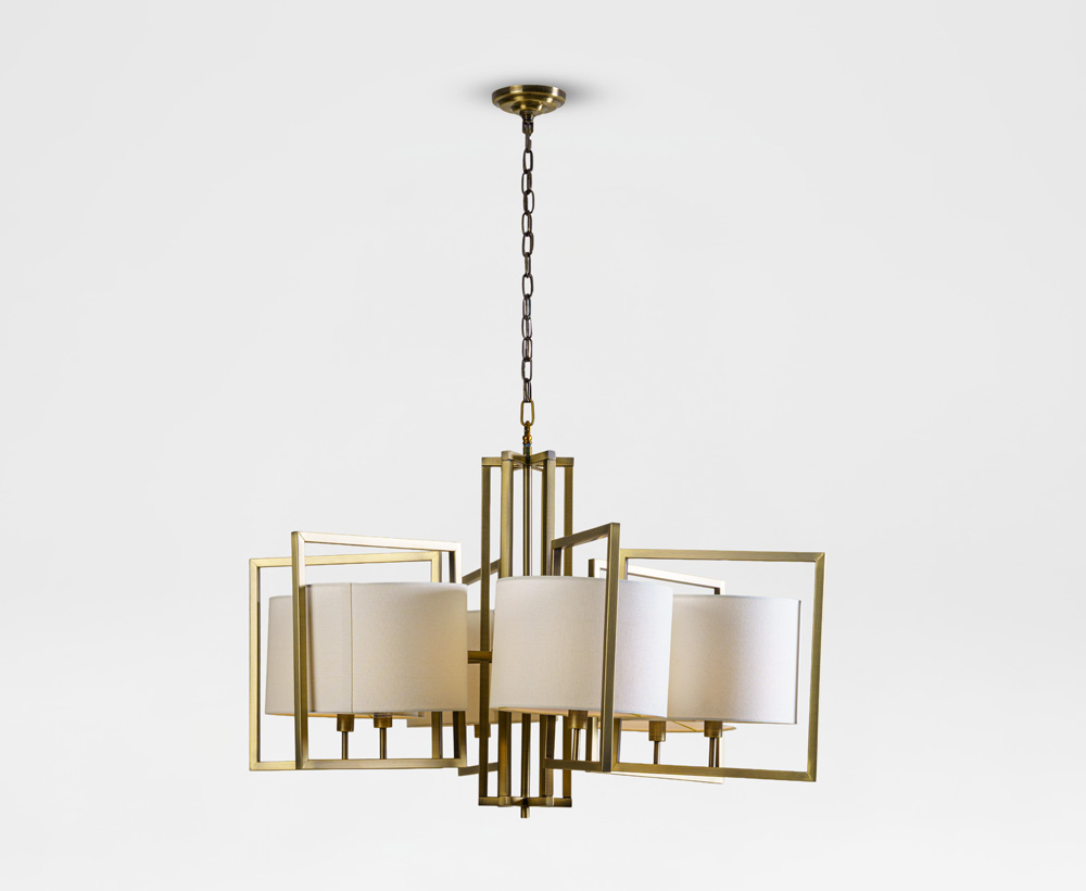 Javi 6-Lights Linen Chandelier
