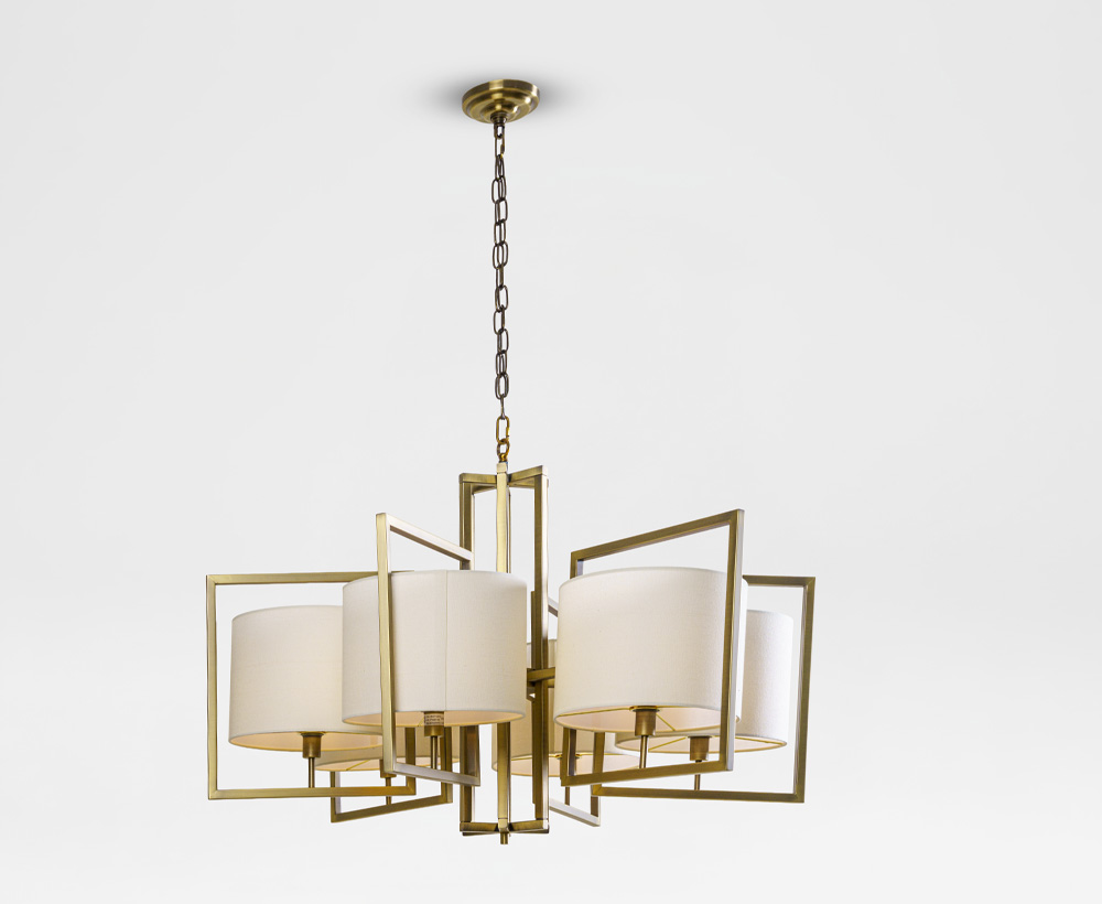 Javi 6-Lights Linen Chandelier