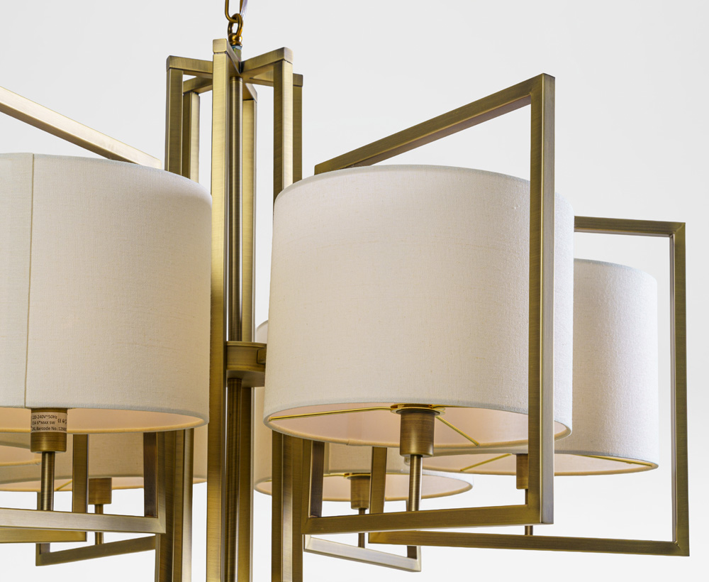 Javi 6-Lights Linen Chandelier