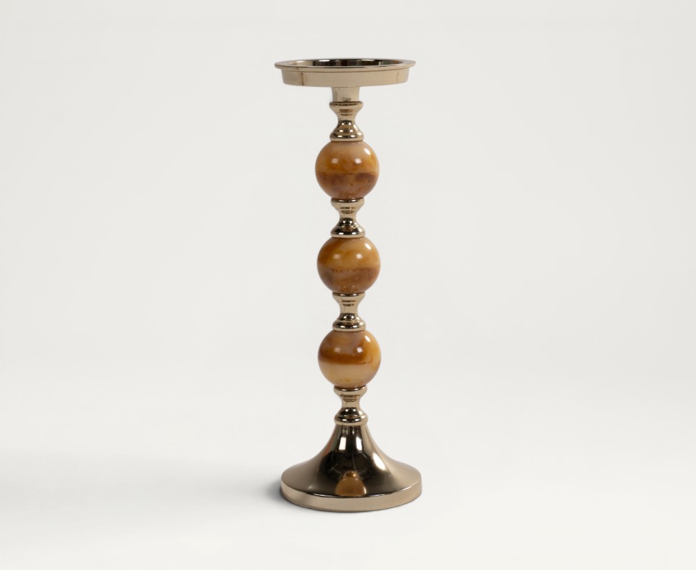 Tor Aluminium Candleholder - 11X11X35 CM