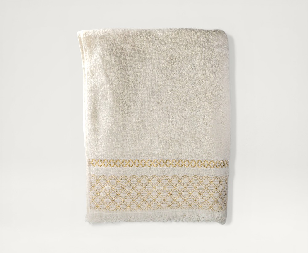 Naqi Cotton Terry With Lurex Bath Towel - 90X150 CM
