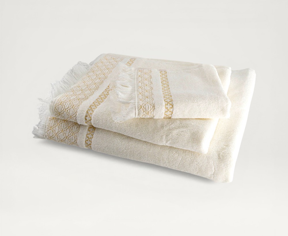 Naqi Cotton Terry With Lurex Bath Towel - 90X150 CM