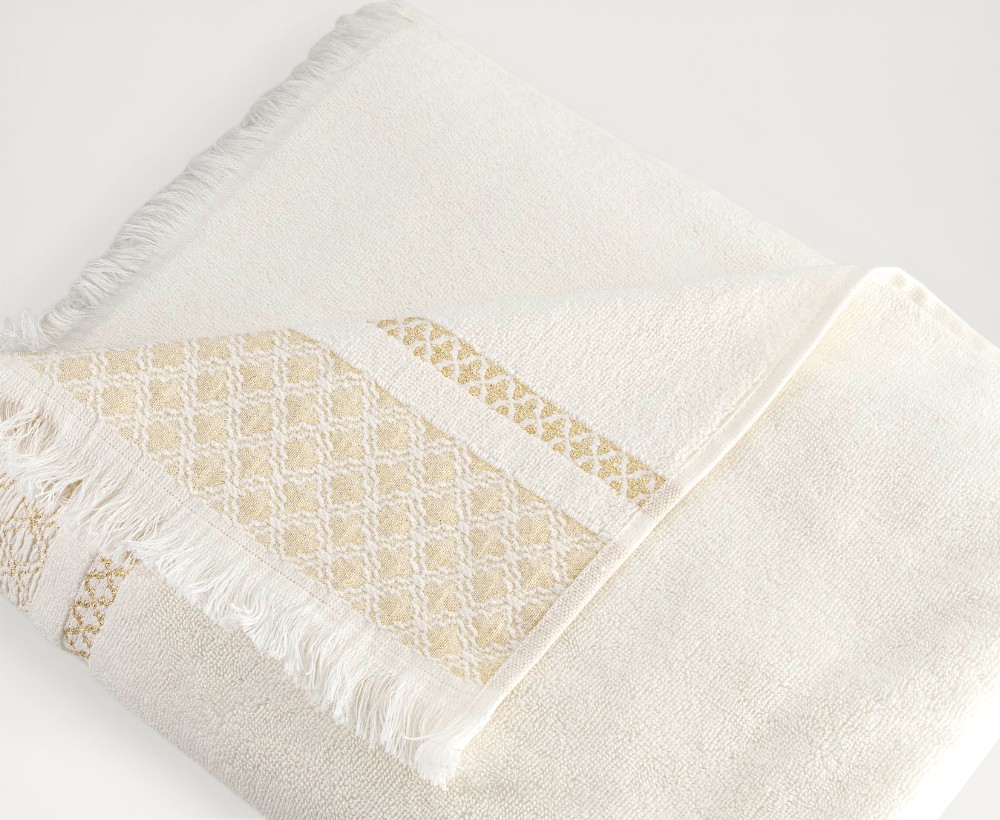 Naqi Cotton Terry With Lurex Bath Towel - 90X150 CM