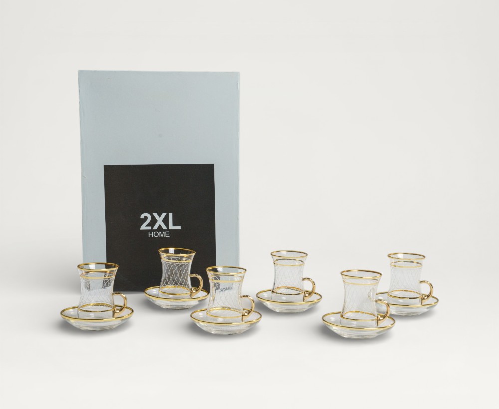 Aureo Tea cup & saucer set of 6 - 115 ML