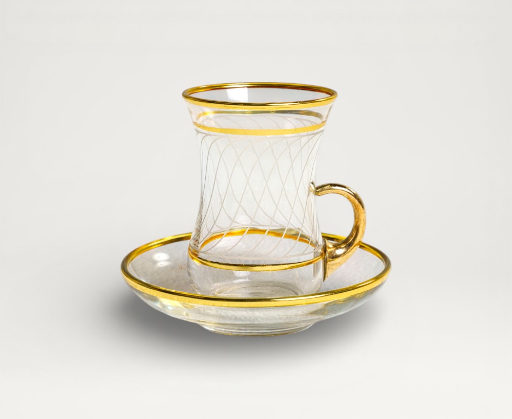 Aureo Tea cup & saucer set of 6 - 115 ML