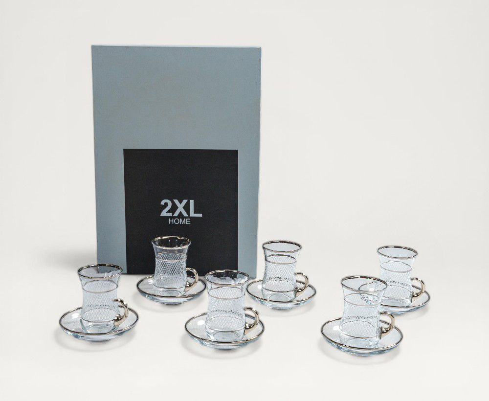 Gris Tea cup & saucer set of 6 - 115 ML
