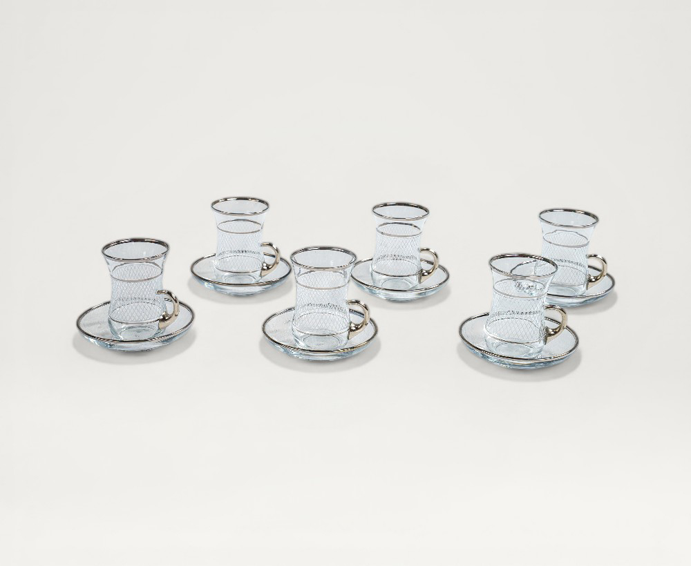 Gris Tea cup & saucer set of 6 - 115 ML