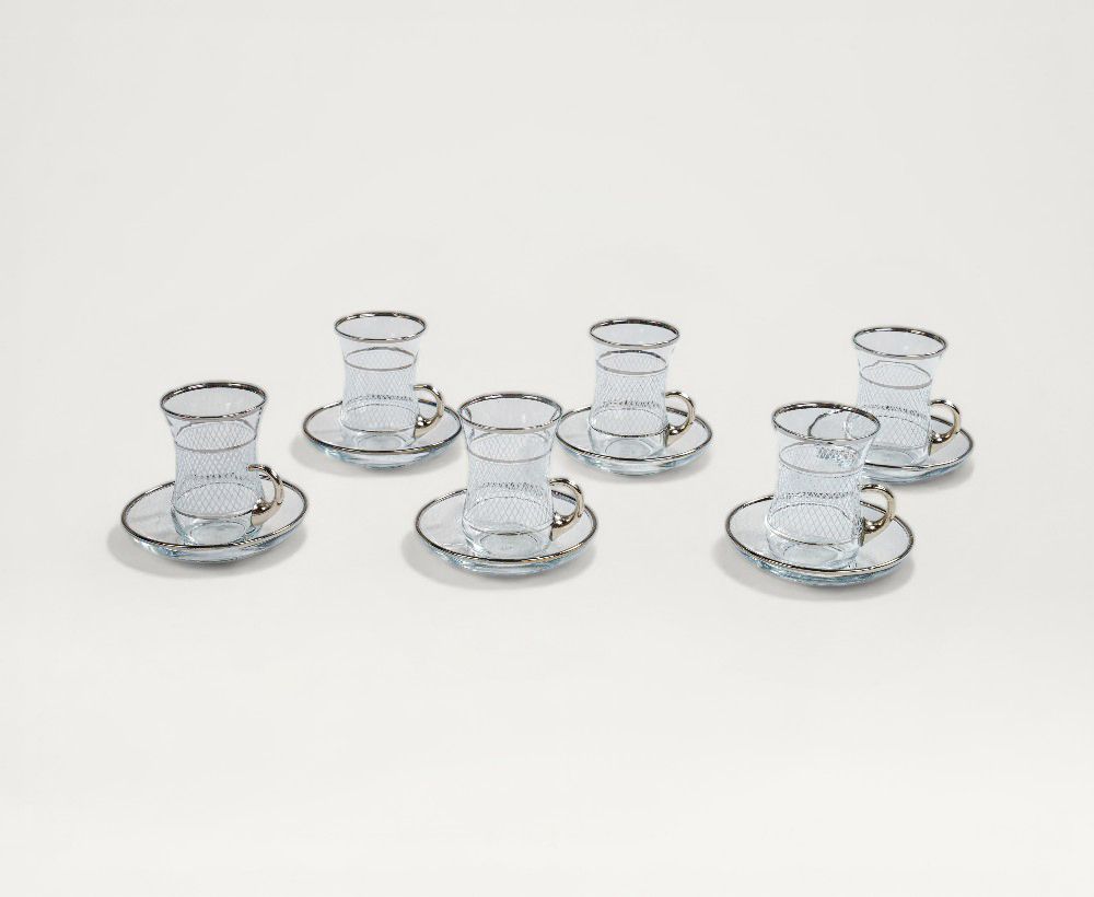 Gris Tea cup & saucer set of 6 - 115 ML