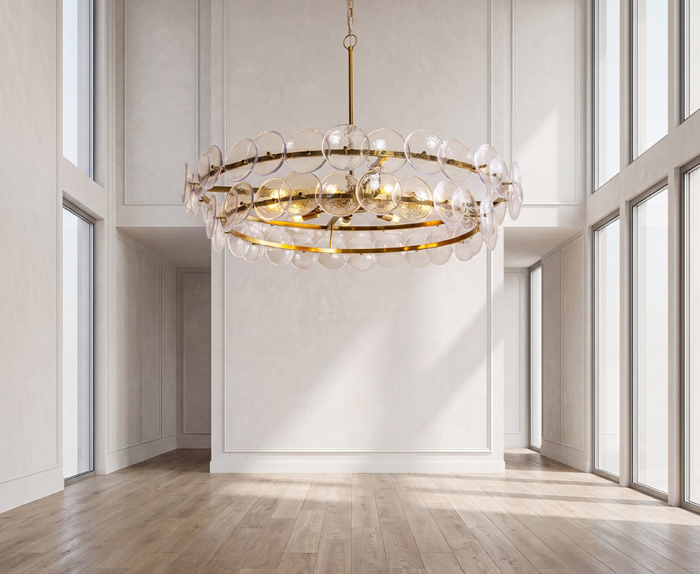 Lior 9-light glass E14 Chandelier