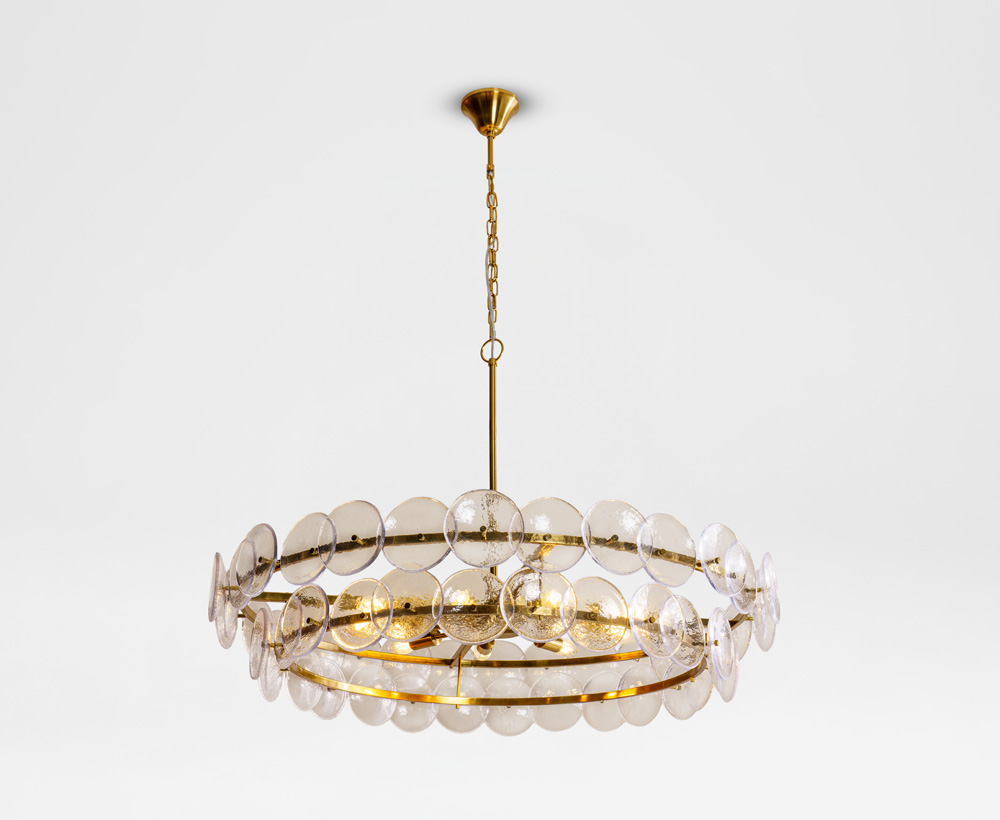 Lior 9-light glass E14 Chandelier
