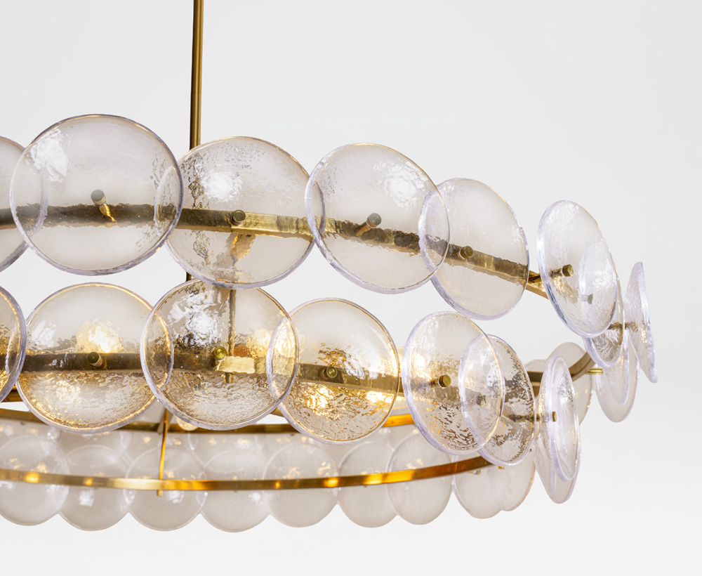 Lior 9-light glass E14 Chandelier