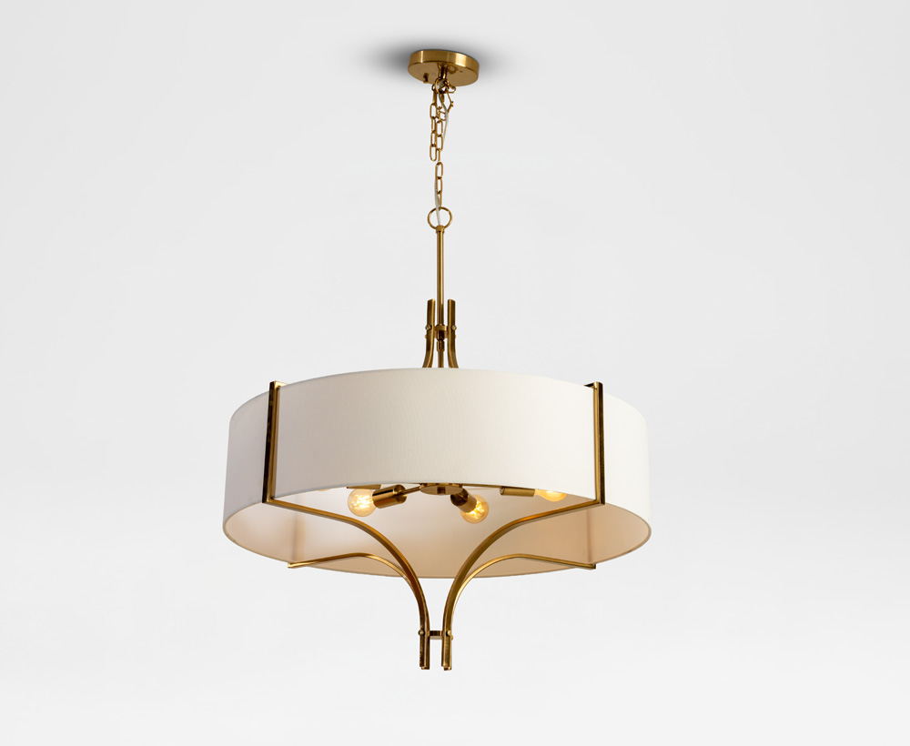 Kiran E27 6-lights Fabric Chandelier