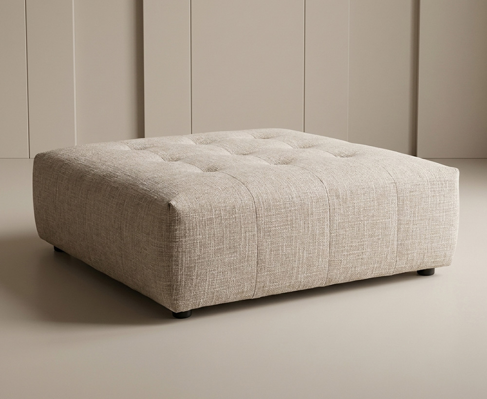 Choc Chenille modular Ottoman